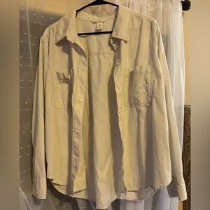 H&M Cream Button-Up Shirt